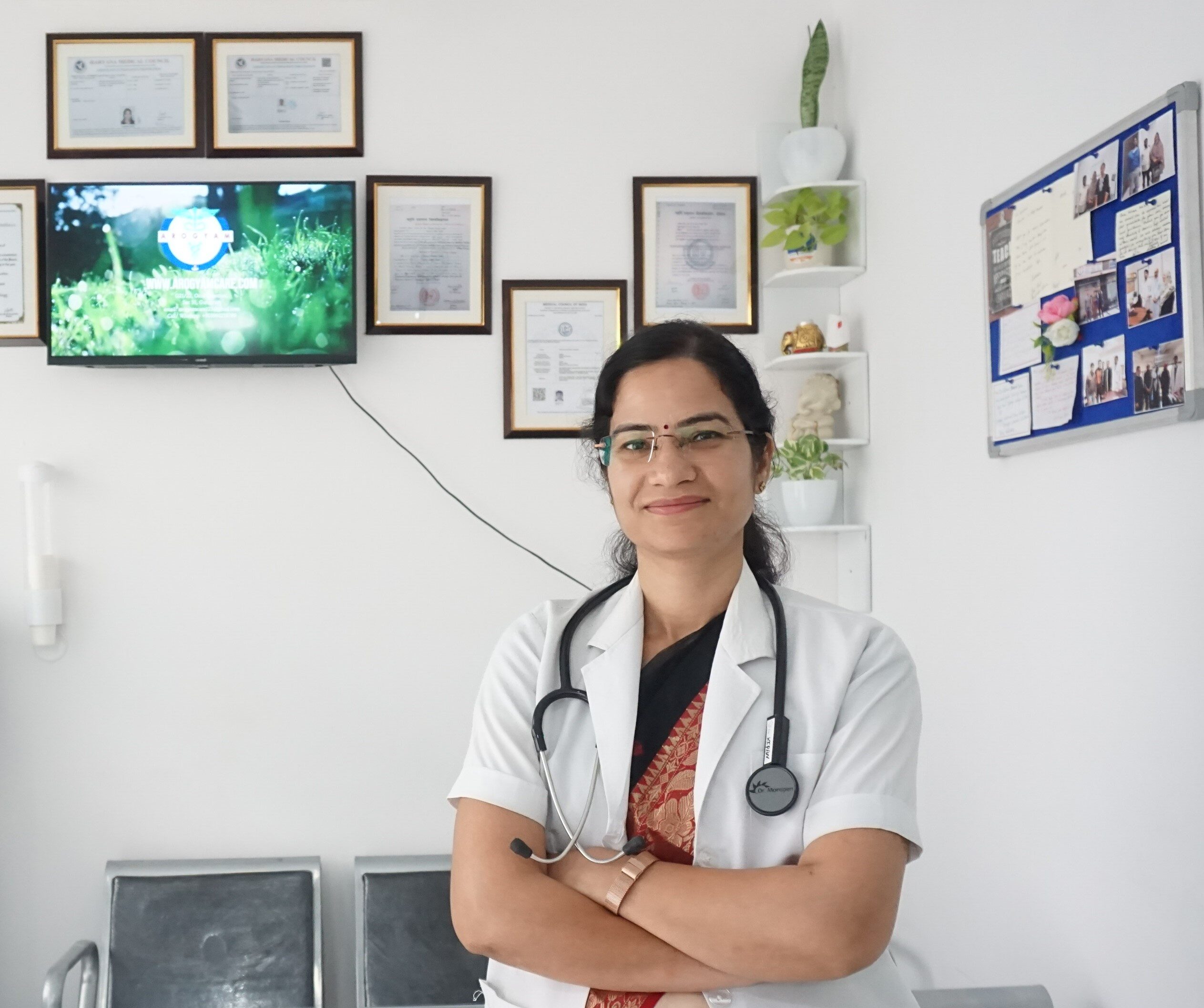 Dr Kiran Yadav at her Gynae Clinic in Gurgaon Delhi NCR